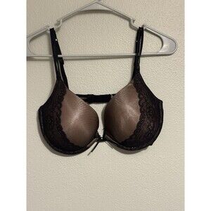 Vassarette Bra 36D Black Underwire Padded Adjustable Clasp Back